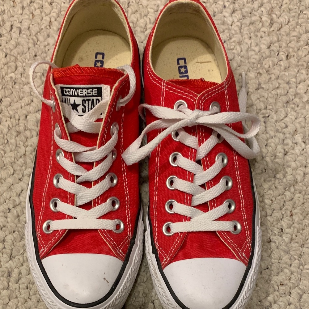 Converse All Star Red Ladies Sneakers Size 6.5